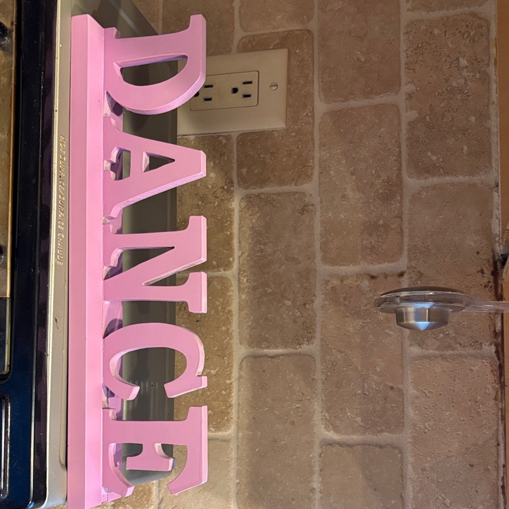 Dance wood block sign